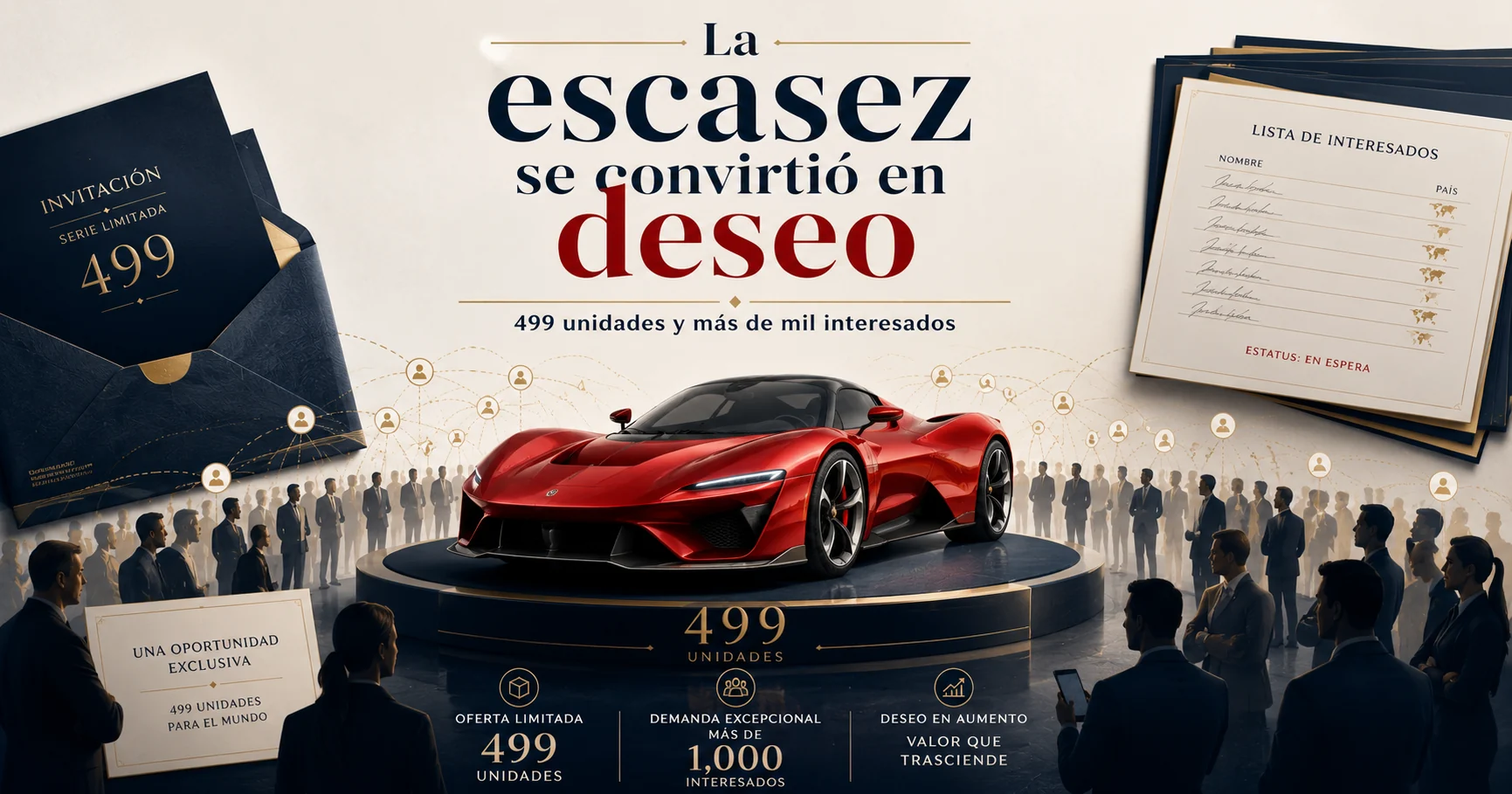 Representación editorial de 499 unidades de LaFerrari frente a más de mil interesados