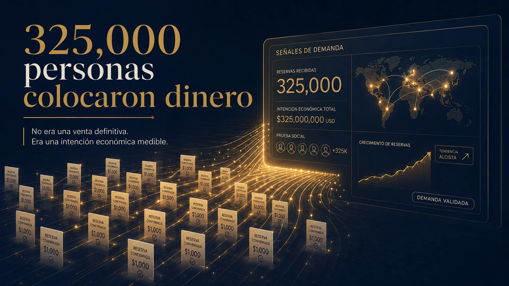 Representación editorial de 325000 personas que reservaron el Tesla Model 3