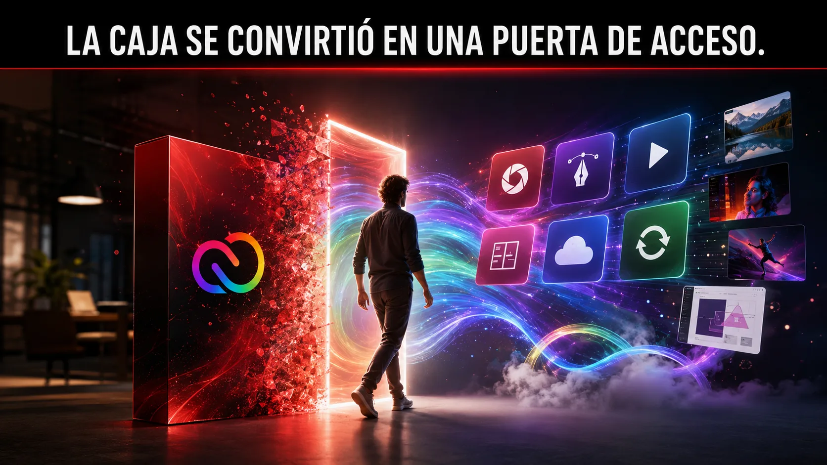 flujo visual del mecanismo central, desde la señal del mercado hasta la acción del usuario y la conversión.