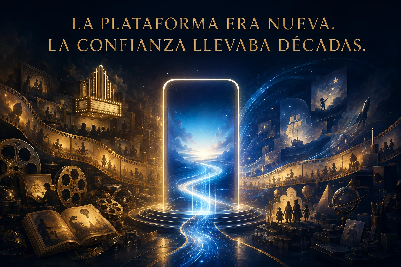 Representación editorial de Disney+ lanzando una plataforma nueva con décadas de confianza acumulada