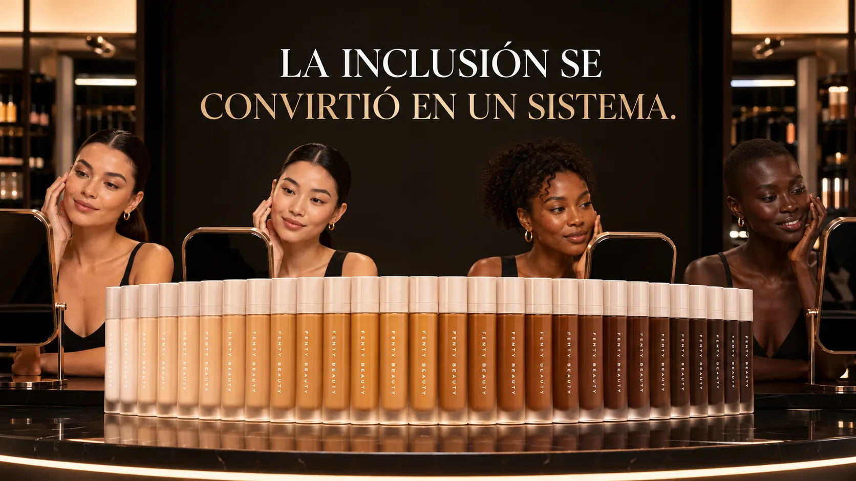 flujo visual del mecanismo central, desde la señal del mercado hasta la acción del usuario y la conversión.