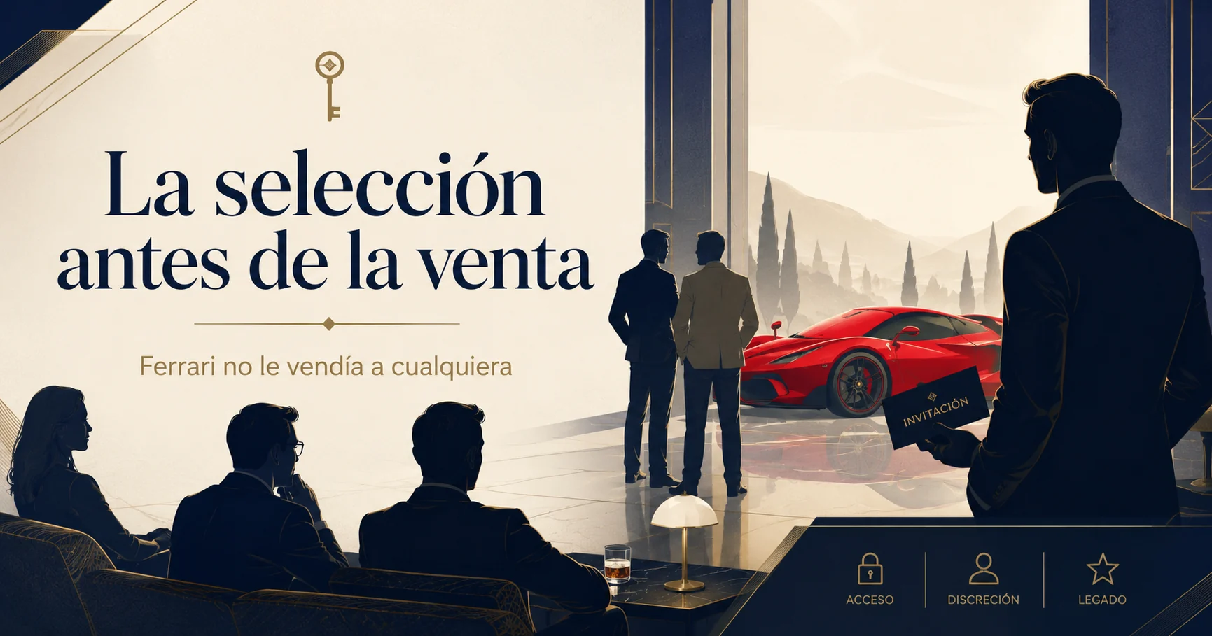 Representación editorial de la selección de clientes antes de la venta de LaFerrari