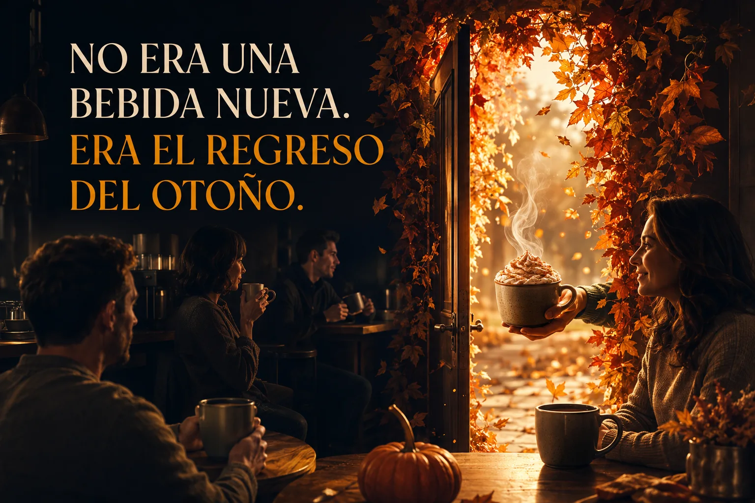 Representación editorial del regreso estacional del Starbucks Pumpkin Spice Latte